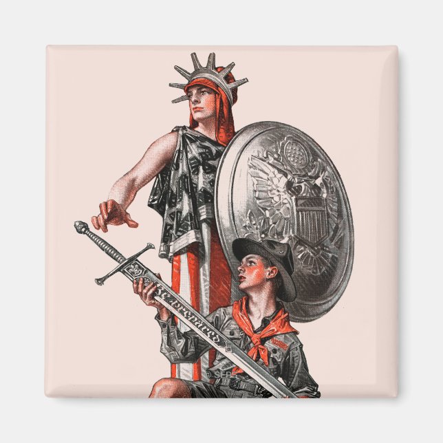 Boy Scout och Liberty Magnet (Framsidan)