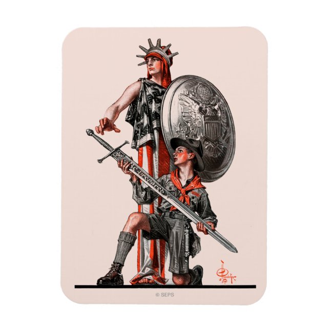 Boy Scout och Liberty Magnet (Vertikal)