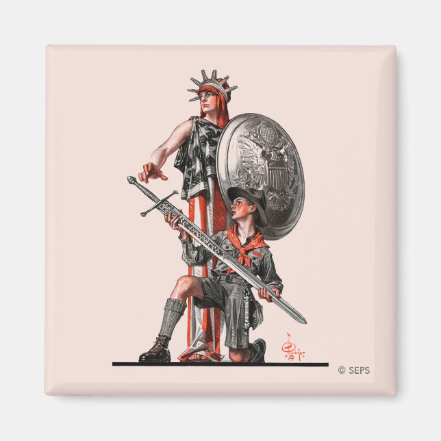 Boy Scout och Liberty Magnet (Framsidan)