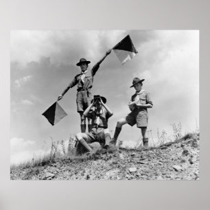 Boy Scout Semaphore Flaggor, 1940-talet Poster