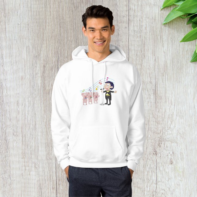 Boy Singing med Tre Grisar Choir Hoodie (Skapare uppladdad)