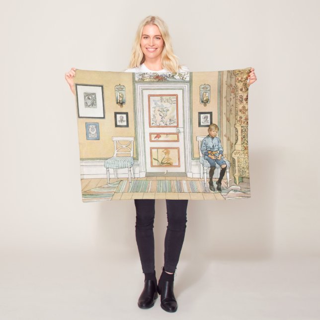 Boy Sitta i Corner (av Carl Larsson) Fleecefilt (På plats)