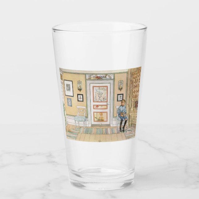 Boy Sitta i Corner (av Carl Larsson) Glaskopp (Framsida)