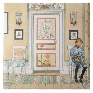 Boy Sitta i Corner (av Carl Larsson) Kakelplatta