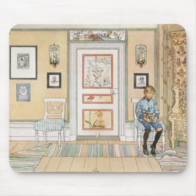 Boy Sitta i Corner (av Carl Larsson) Musmatta (Framsidan)