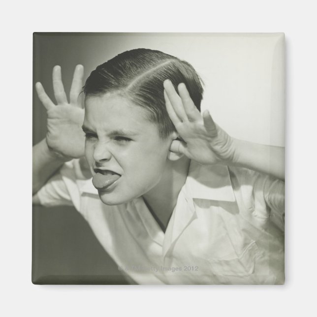 Boy Skapar Ansikte Magnet (Framsidan)