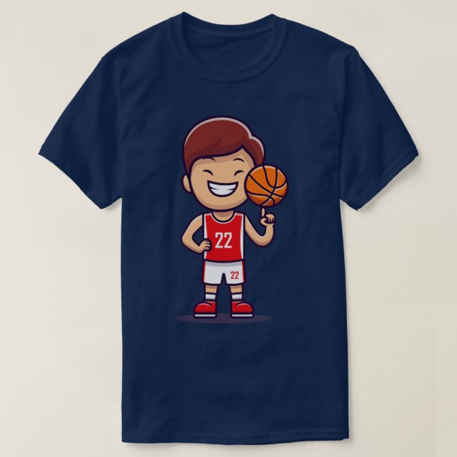 Boy Spela Basketball T Shirt (Design framsida)