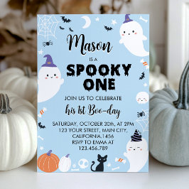 Boy Spooky One Ghost första födelsedag Inbjudningar