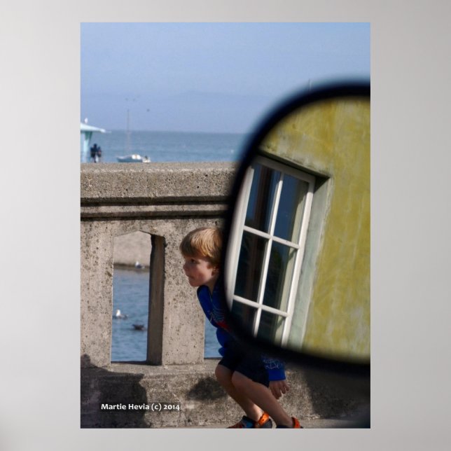 Boy Springa på Bridge Poster (Framsidan)