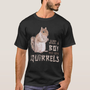 Boy Squirrel Älskare T Shirt