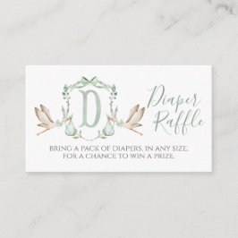 Boy Stork Diaper Raffle Card Tilläggskort