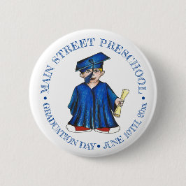 Boy Student Blue Cap Preschool Studenten Knapp