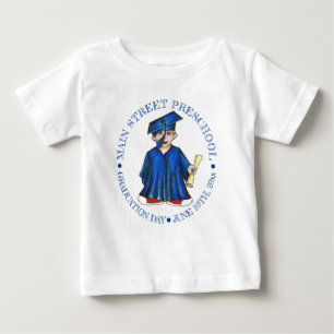 Boy Student Blue Cap Preschool Studenten T Shirt