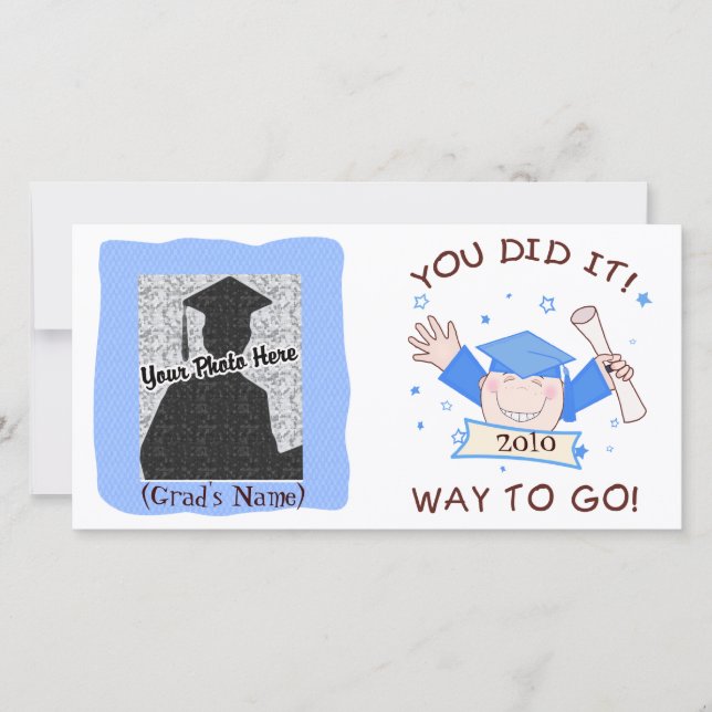 Boy Student Kindergarten / Preschool Photo Card Meddelande (Framsida)