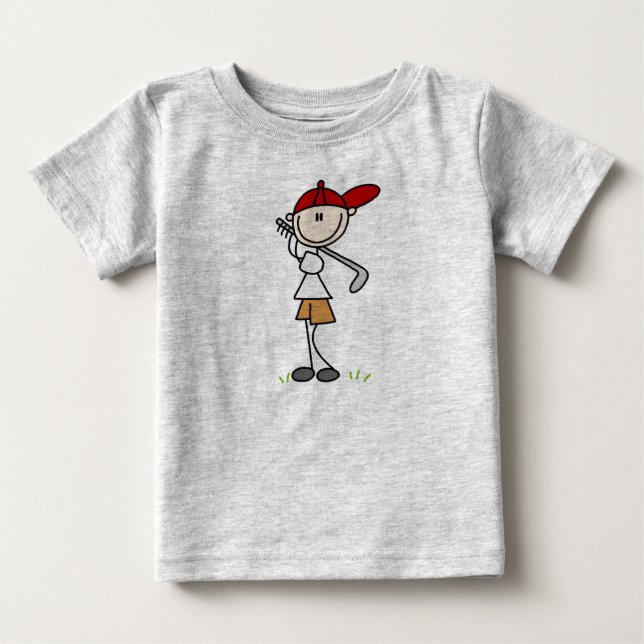 Boy Swinging Hans Golf Klubb Shirt Tee (Framsida)