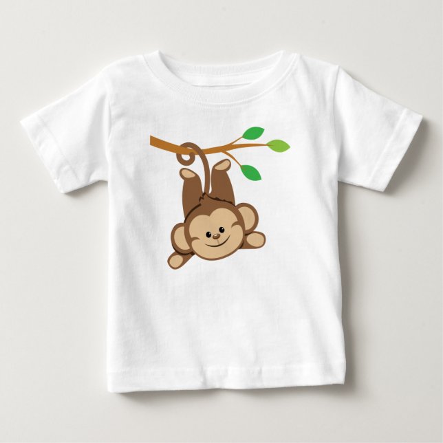 Boy Swinging Monkey T Shirt (Framsida)