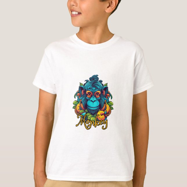Boy T-Shirt Monkey Design (Framsida)