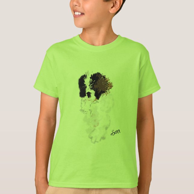 Boy T-Shirts: Saint Bernard Puppy T Shirt (Framsida)