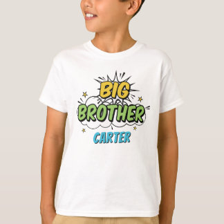 Boy Tecknad Bok Superhjälten Baby Shower Big Broth T Shirt