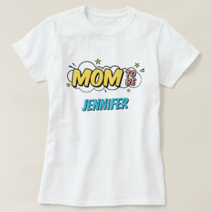 Boy Tecknad Bok Superhjälten Baby Shower Mamma T Shirt