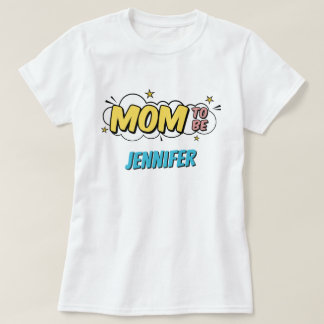 Boy Tecknad Bok Superhjälten Baby Shower Mamma T Shirt