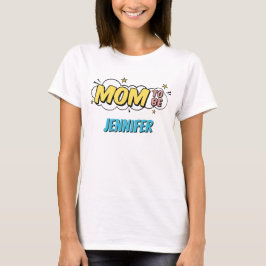 Boy Tecknad Bok Superhjälten Baby Shower Mamma T Shirt
