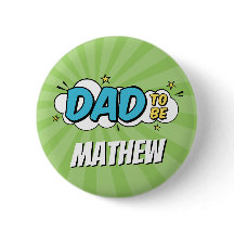 Boy Tecknad Bok Superhjälten Baby Shower Pappa