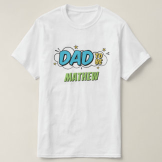 Boy Tecknad Bok Superhjälten Baby Shower Pappa T Shirt