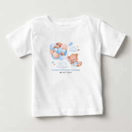 Boy Teddy Bear “We Can Bearly Wait” Baby Shirt T