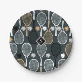 Boy Tennis Coach Födelsedagsfest Minimalist Racket
