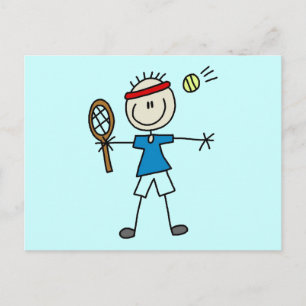 Boy Tennis Player tshirts och Gifts Vykort