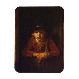 Boy Tittar genom fönstret, c.1647 Magnet