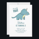 Boy Triceratops Birthday. Blue Dinosaur Kids Party Inbjudningar<br><div class="desc">Få redot att roa sig med den här blå dinosaur födelsedagsfest inbjudan med en söt triceratops illustration. Perfekt för barn födelsedagar, småbarn party och dino temed firande, den här inbjudan lägger till en roligt och färgfull beröring till din händelse. Det finns både som ett tryckt kort och en digital nedladdning...</div>