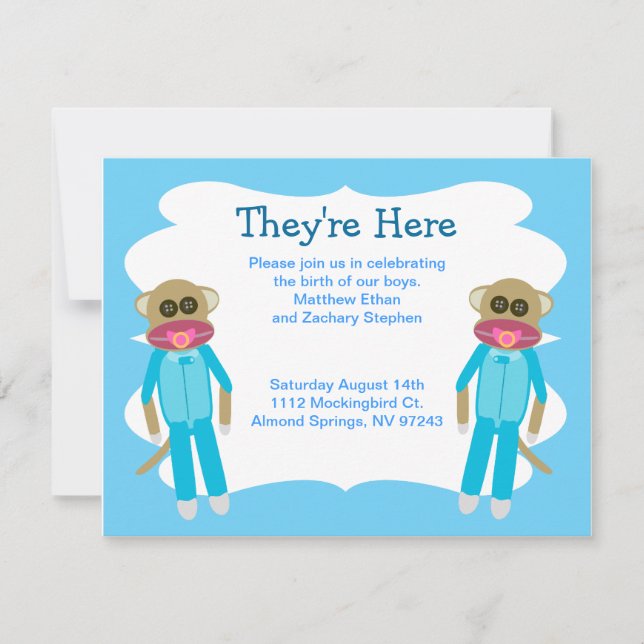 Boy Twillingars Shower eller annons Inbjudningar (Framsida)