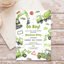 Boy under Construction Baby Shower Party