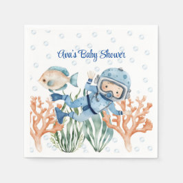 Boy under Sea Baby Shower Pappersservett