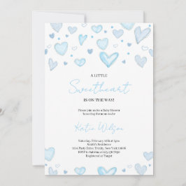 Boy Valentine Baby Shower Inbjudningar