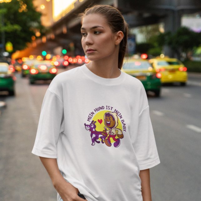 Boy Walking Hund T Shirt (Skapare uppladdad)