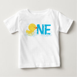 Boy Watercolor Rubber Anka ONE + Namn på baksidan T Shirt