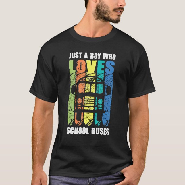 Boy WHO School Buss Driver Public Transport P T Shirt (Framsida)