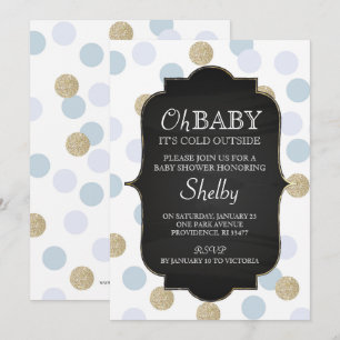 Boy Winter Baby Shower-inbjudan Inbjudningar