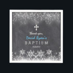 Boy Winter String Ljus Snöflingor Chalk Baptism Pappersservett<br><div class="desc">Elegant,  Unik design med vit Snöflingor,  färglöst ljus,  på kritersbakgrund. Använda Anpassa verktyg om du vill lägga till information,  ändra teckensnittet färg. Om du vill ha matchande objekt kan du besöka min Baptism/Christening Firande Collection.</div>