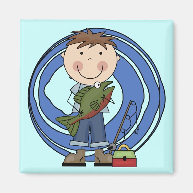 Boy with Fish Tshirts and Gifts Magnet (Framsidan)