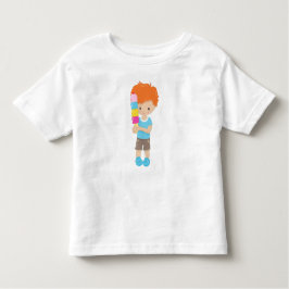 Boy with Ice Cream, Orange Hair, Ice Cream Cone T Shirt