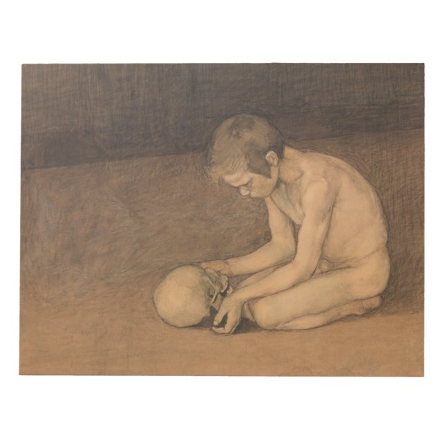 Boy with Skull (av Magnus Enckell) Anteckningsblock (Framsida)