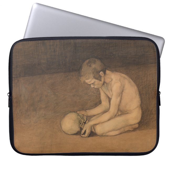 Boy with Skull (av Magnus Enckell) Laptop Fodral (Framsidan)