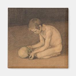 Boy with Skull (av Magnus Enckell) Magnet