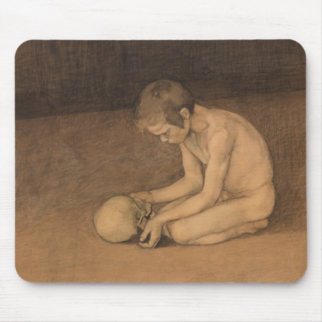 Boy with Skull (av Magnus Enckell) Musmatta (Framsidan)