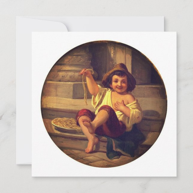 Boy with Spaghetti by Julius Moser (c. 1808) (Framsida)