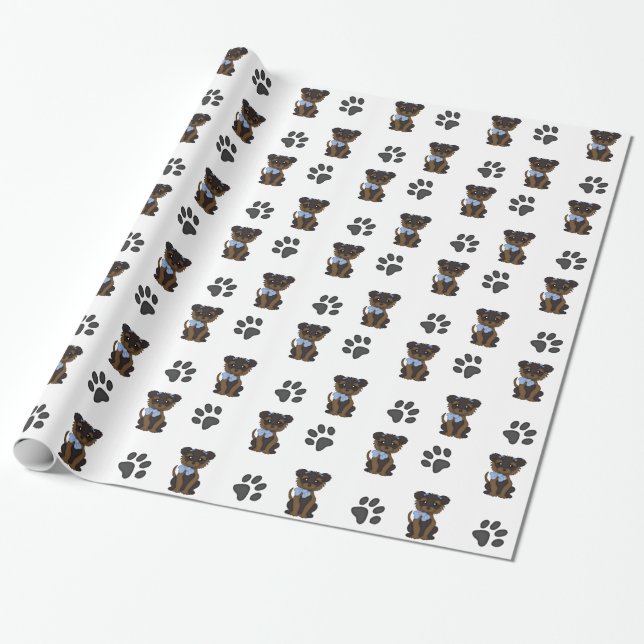 Boy Yorkshire Terrier Presentpapper (Utrullad)